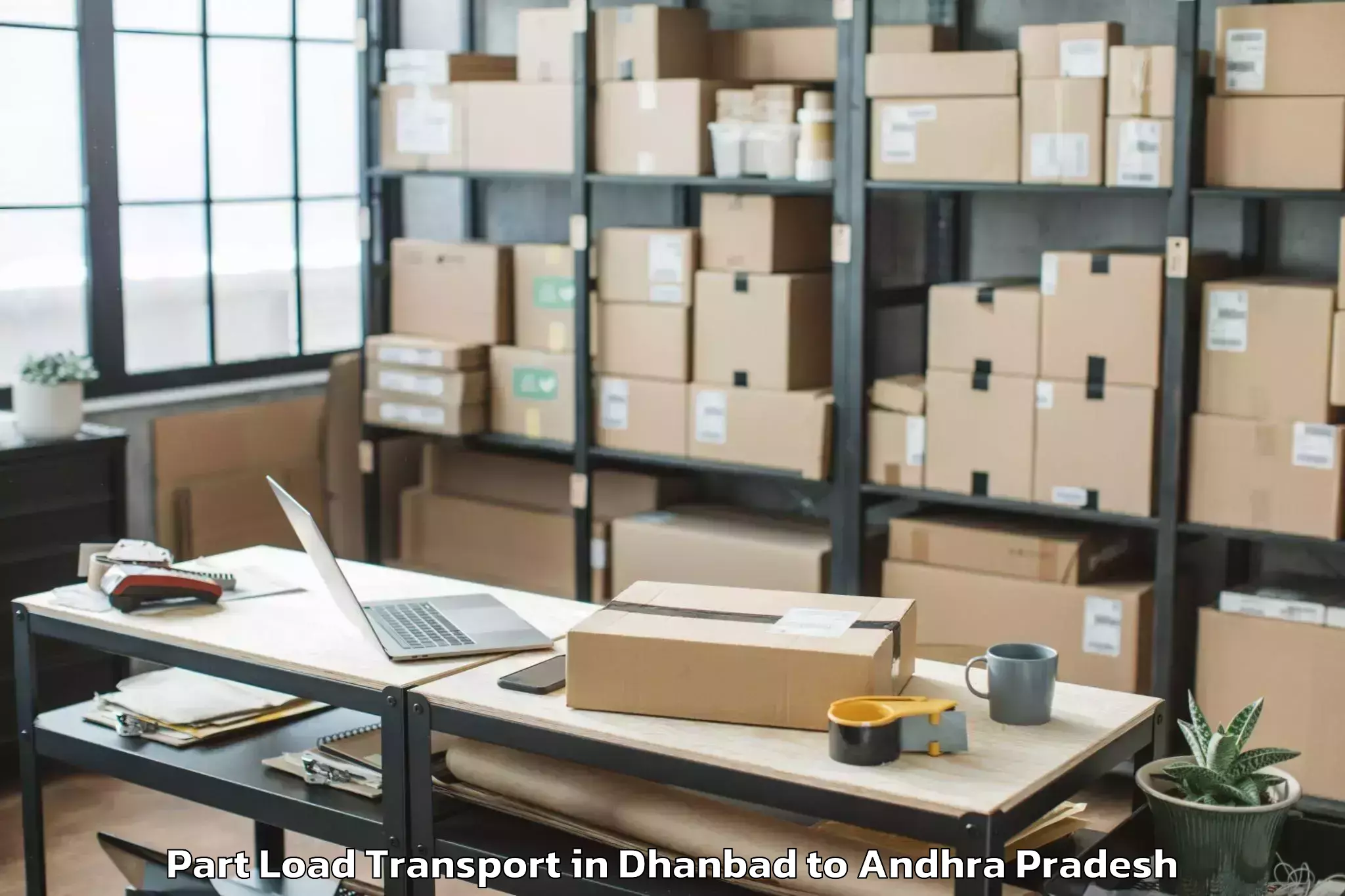 Easy Dhanbad to Gollaprolu Part Load Transport Booking